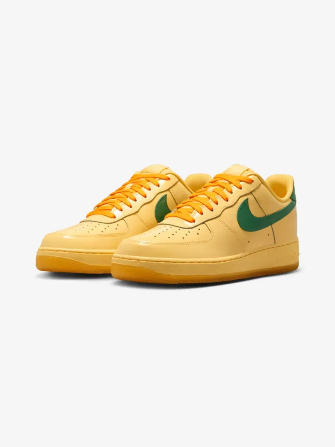 Nike Air Force 1 Low Patent Leather Topaz Gold Pine Green
