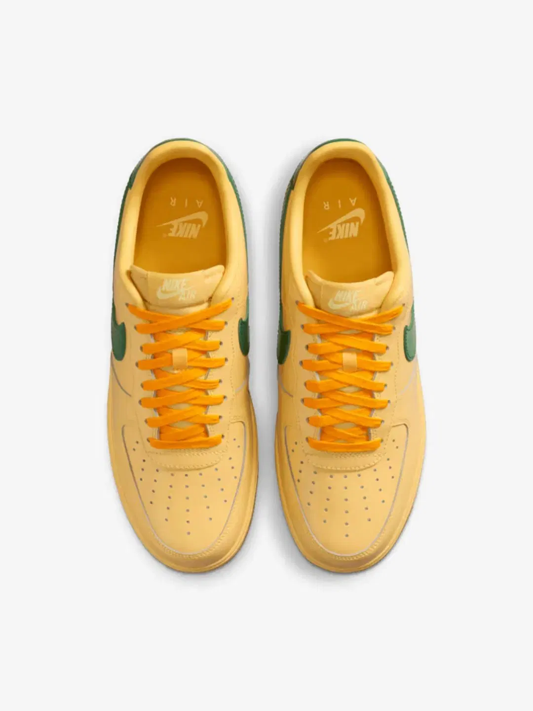 Nike Air Force 1 Low Patent Leather Topaz Gold Pine Green