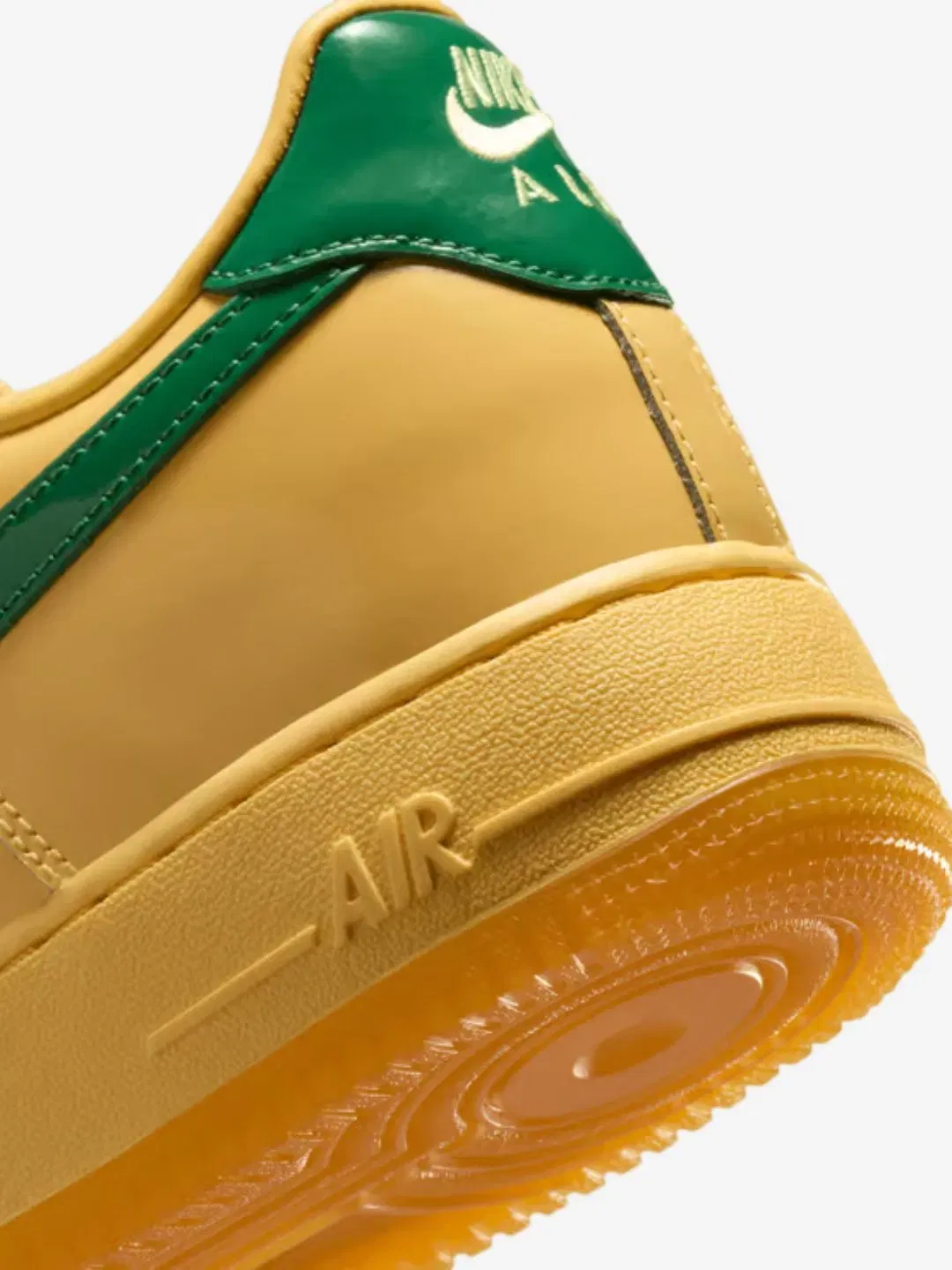 Nike Air Force 1 Low Patent Leather Topaz Gold Pine Green