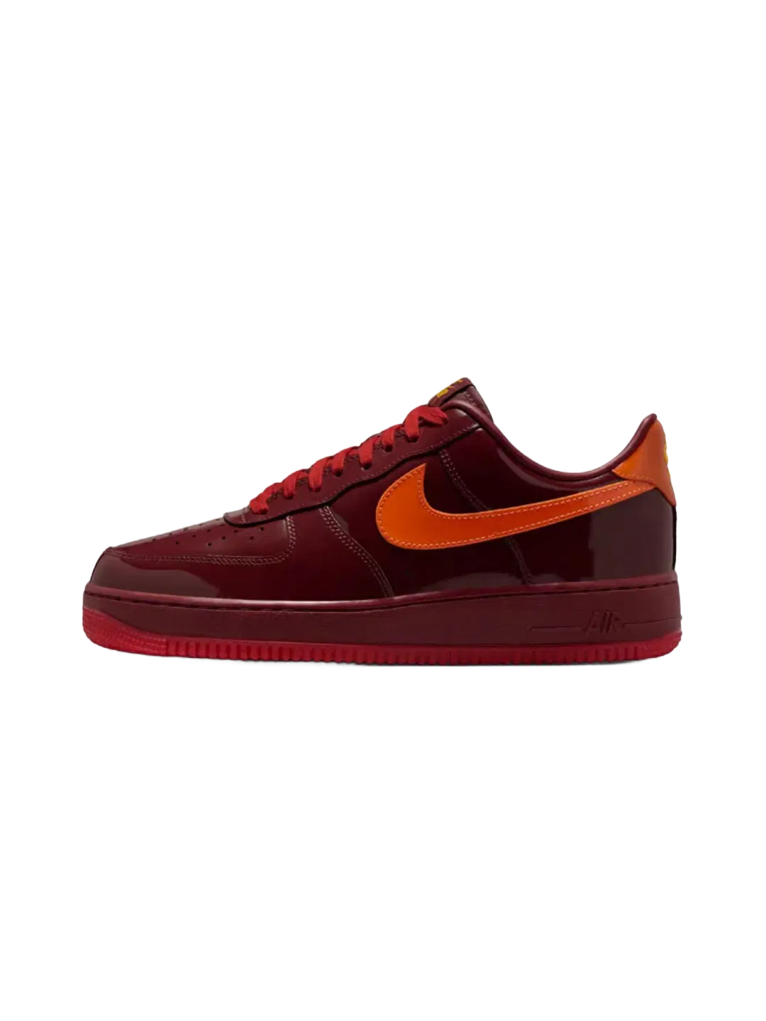 Nike Air Force 1 Low Patent Leather Dark Team Red Safety Orange