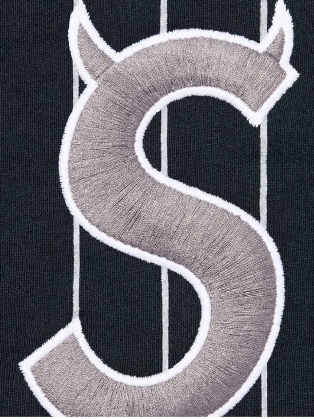 Supreme Devil S Logo Zip Up Hooded Sweatshirt Stripe