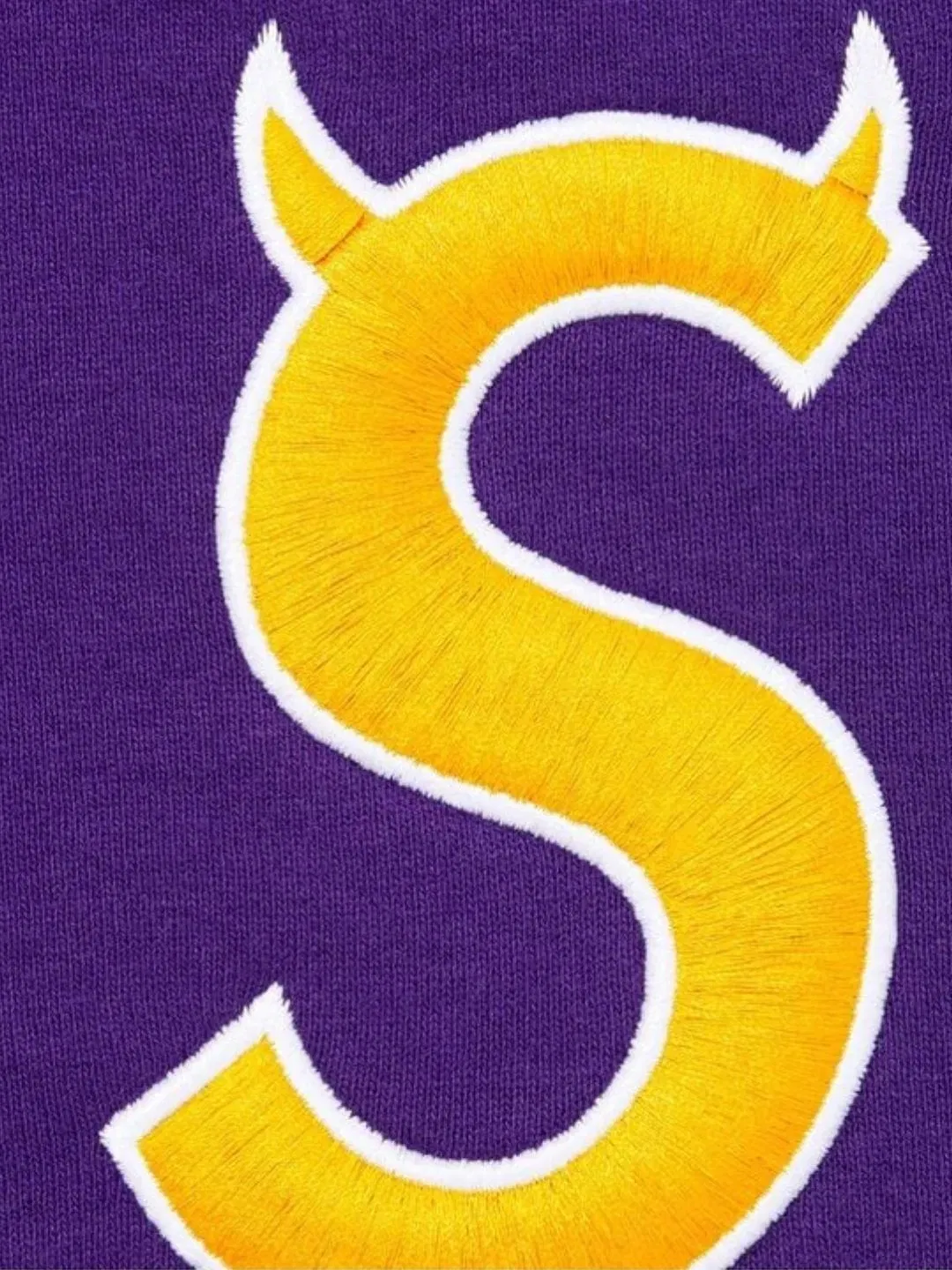 Supreme Devil S Logo Zip Up Hooded Sweatshirt Purple