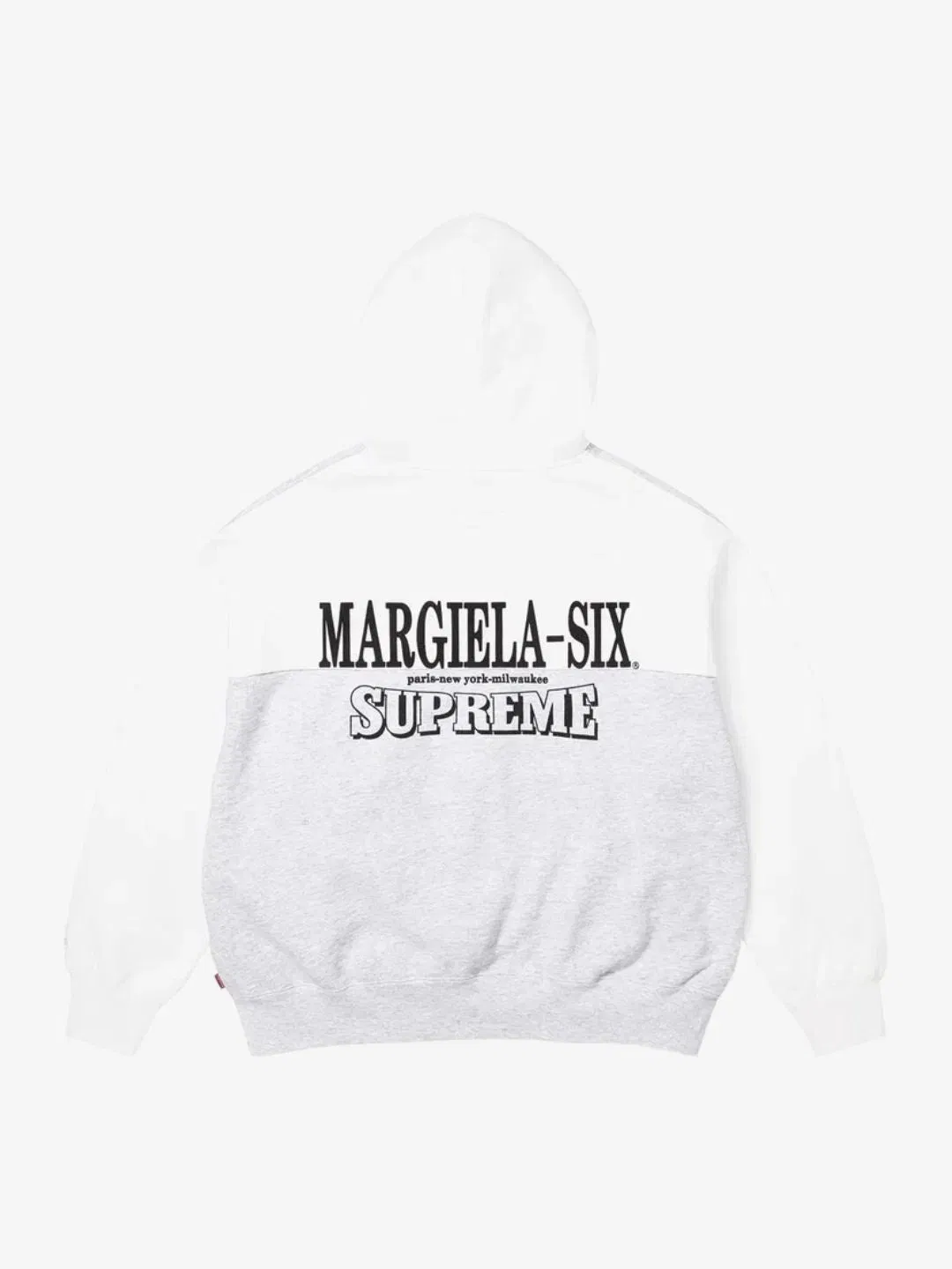 Supreme MM6 Maison Margiela Eagle Zip Up Hooded Sweatshirt White