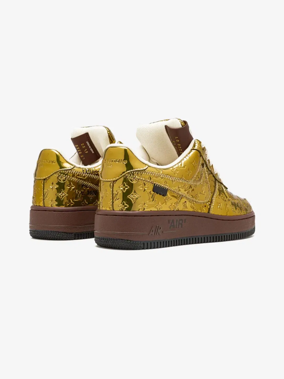 Nike Louis Vuitton Nike Air Force 1 Low By Virgil Abloh Metallic Gold