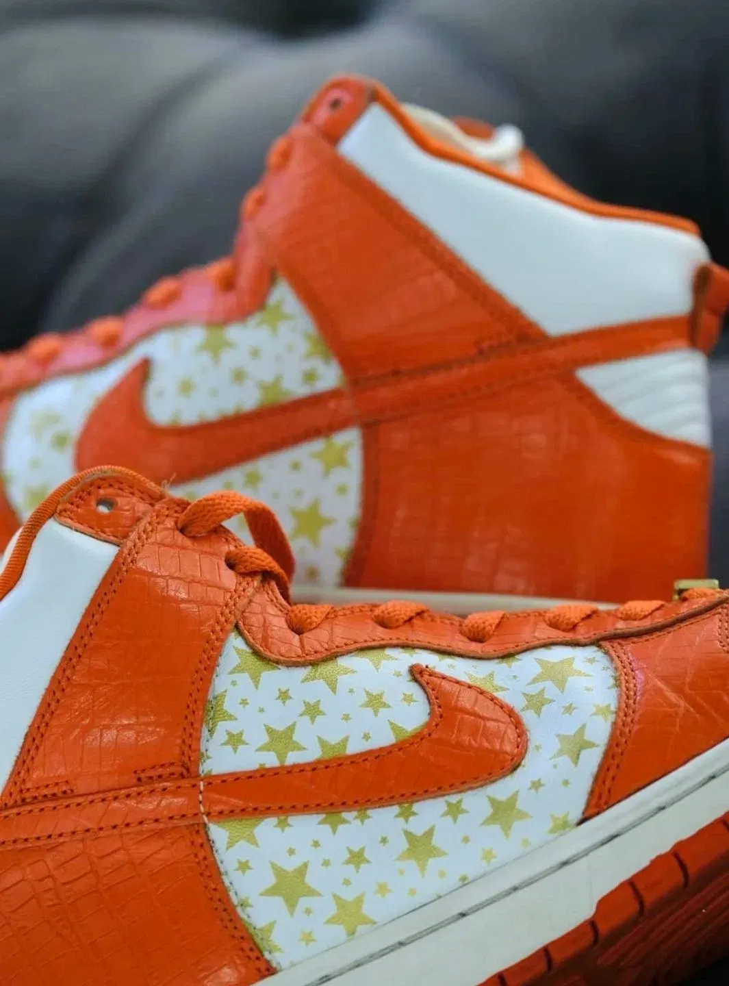 Nike Dunk High Pro SB Supreme Orange Stars - Usato 9/10
