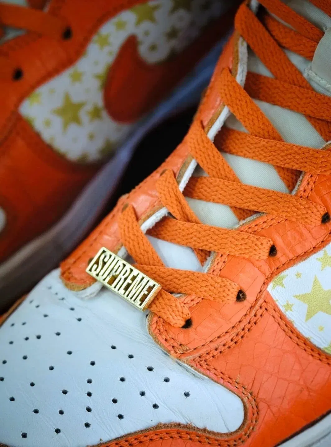 Nike Dunk High Pro SB Supreme Orange Stars - Usato 9/10