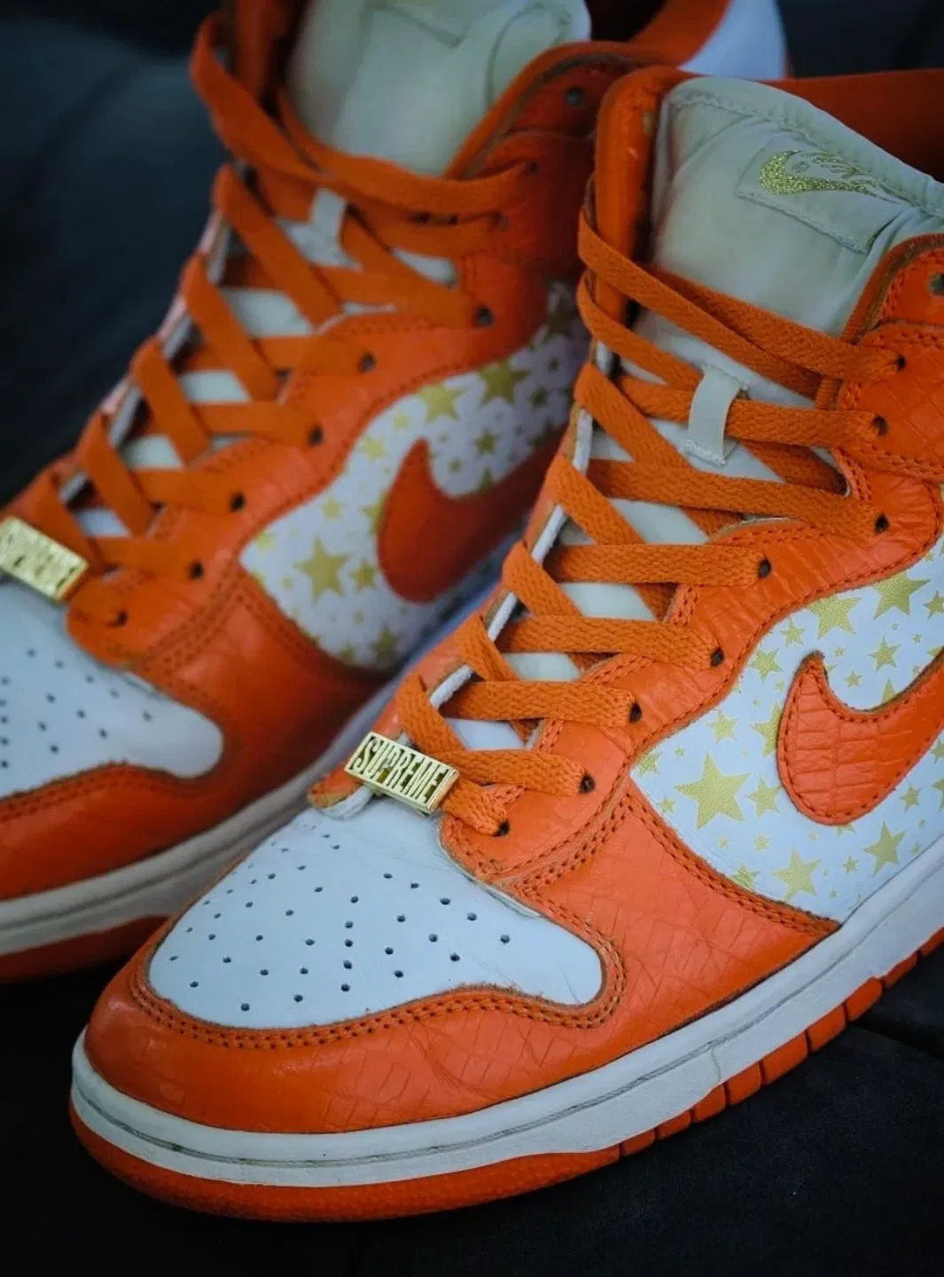 Nike Dunk High Pro SB Supreme Orange Stars - Usato 9/10