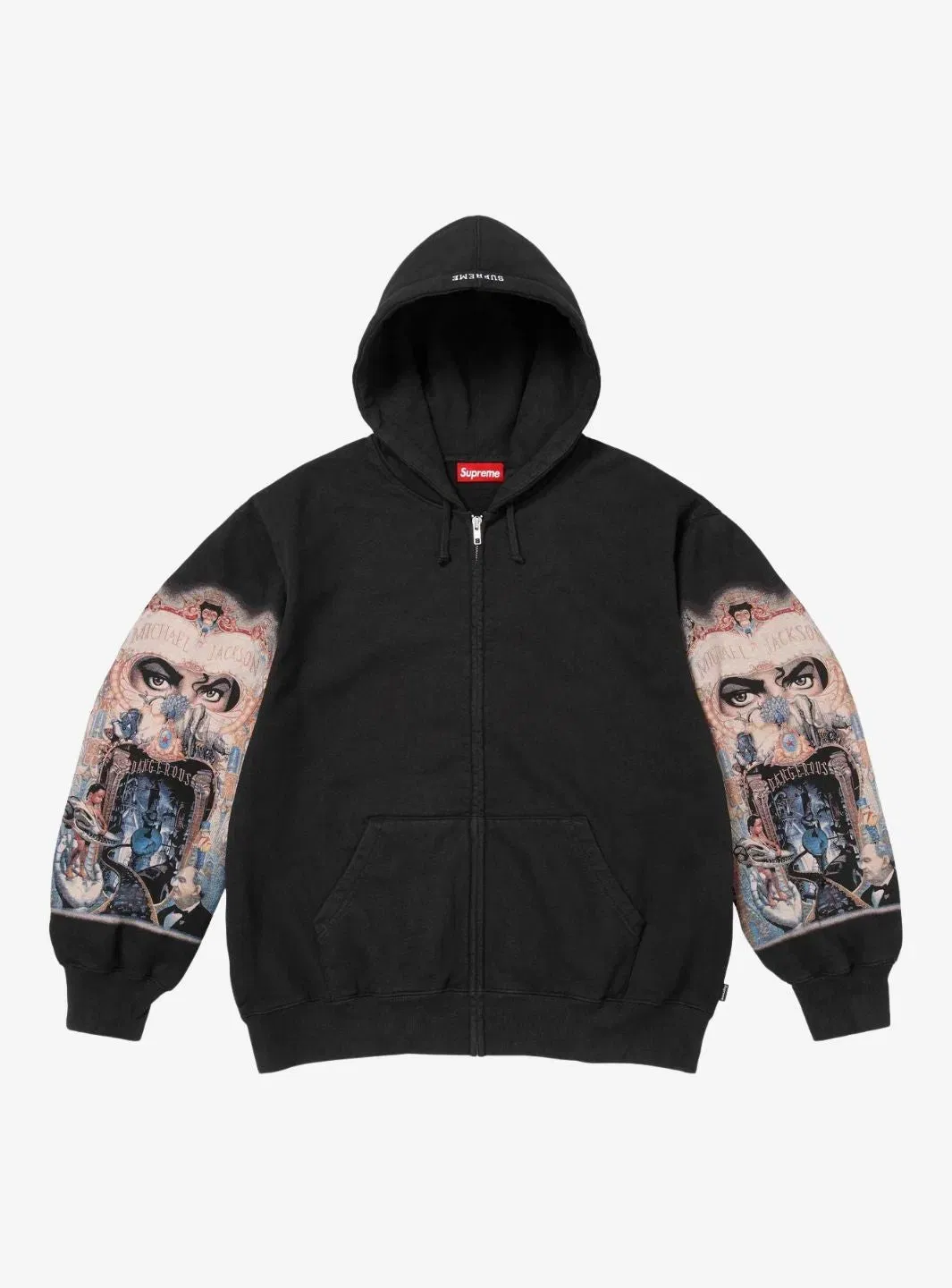 Supreme Michael Jackson Dangerous Zip Up Hooded Sweatshirt Black