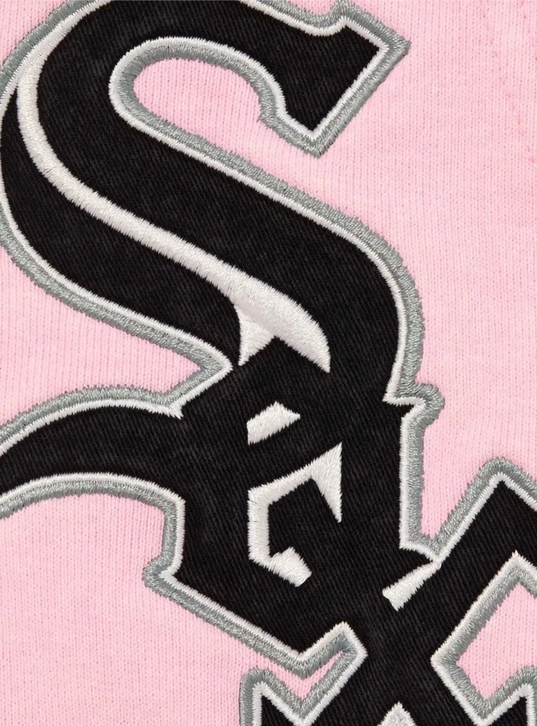 Supreme Chicago White Sox Zip Up Hooded Sweatshirt Light Pink