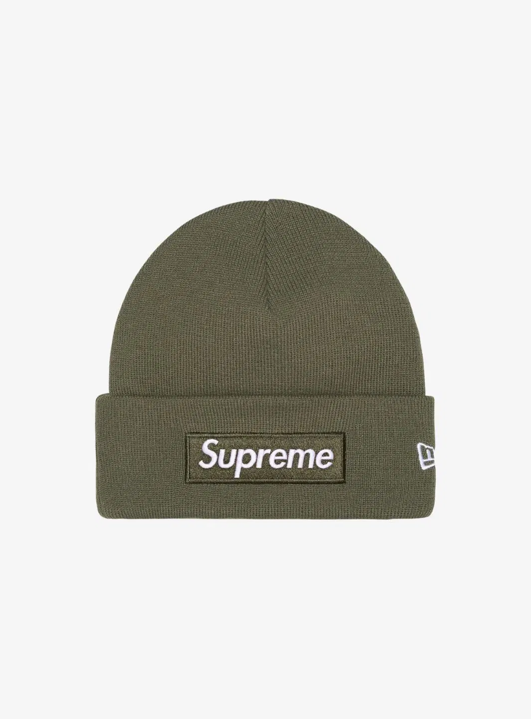 Supreme New Era Box Logo Beanie Light Olive (FW25)