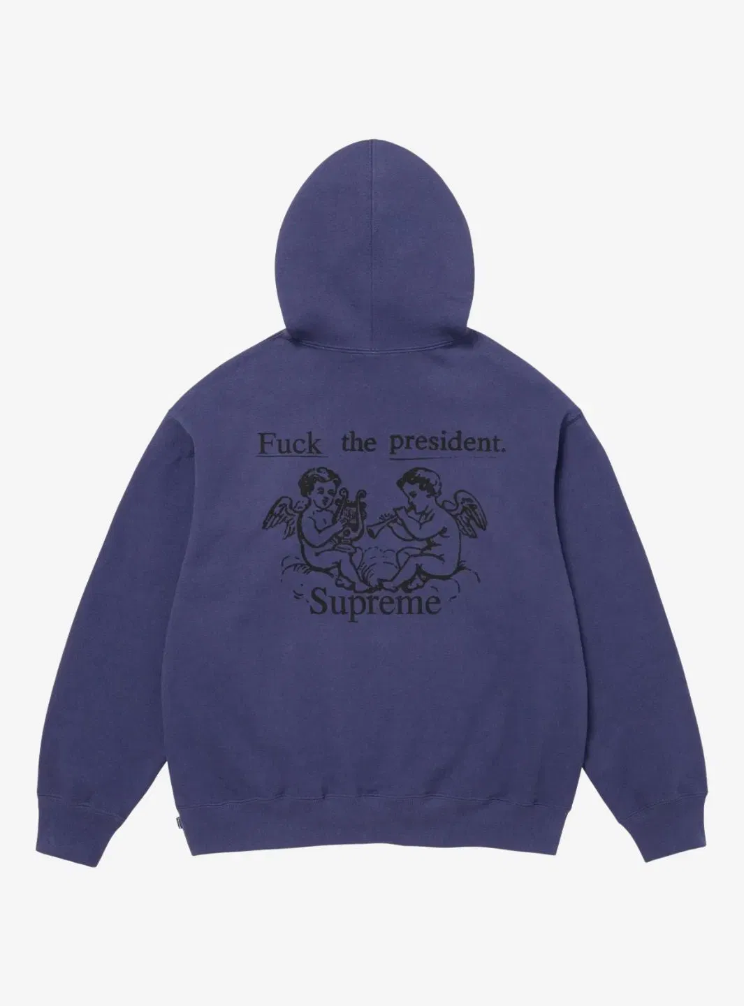 Supreme President Hooded Sweatshirt Washed Navy