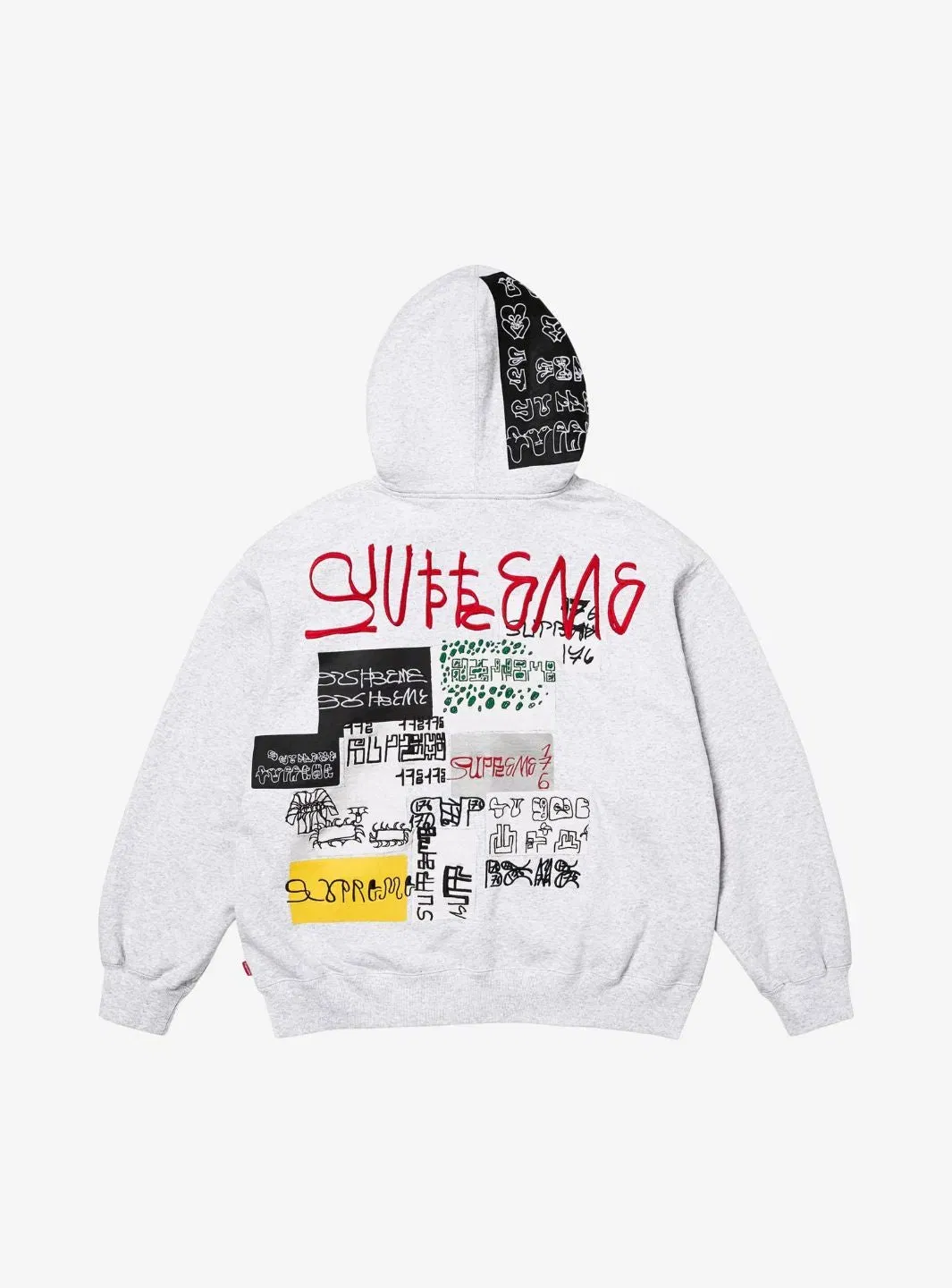 Supreme 176 Zip Up Hooded Sweatshirt Heather Grey