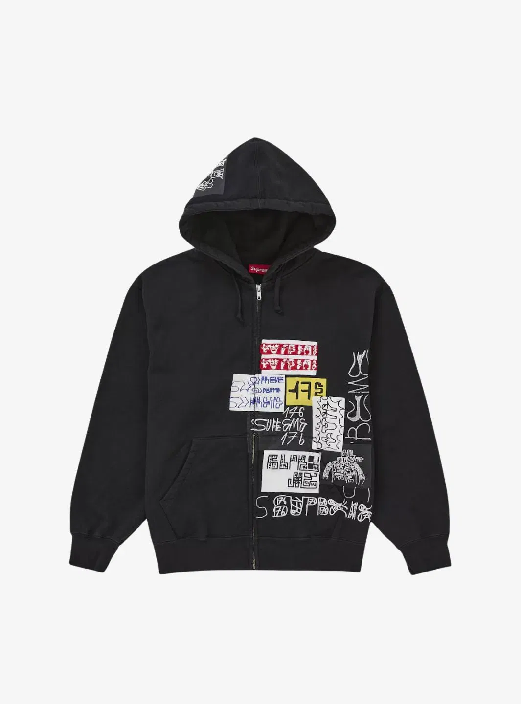 Supreme 176 Zip Up Hooded Sweatshirt Black