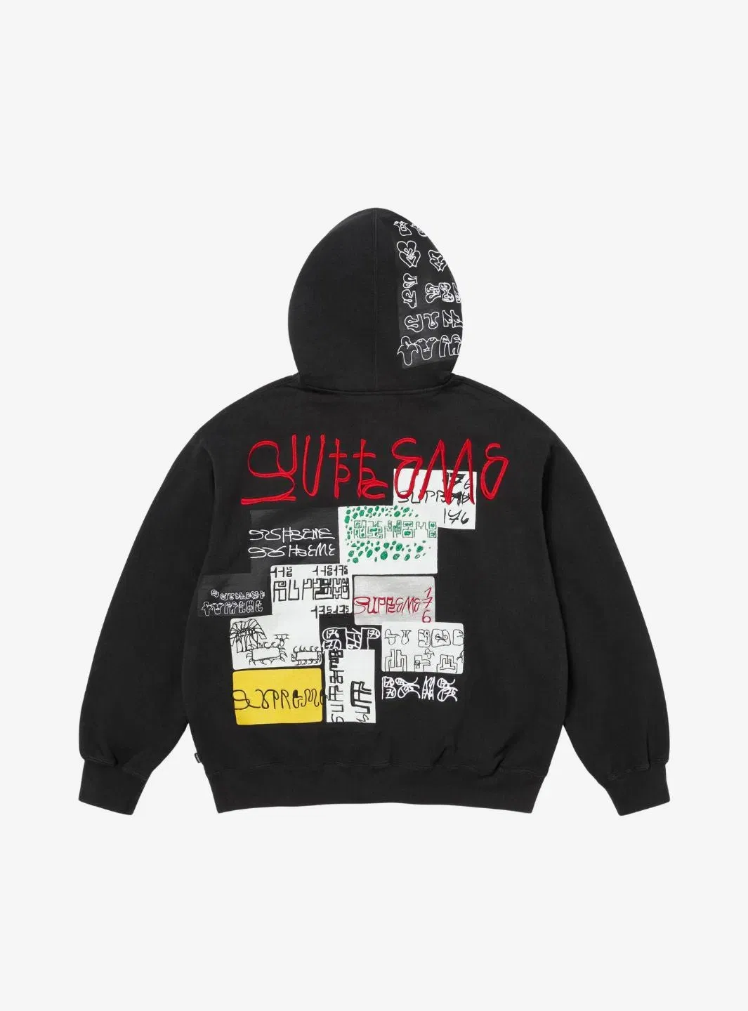 Supreme 176 Zip Up Hooded Sweatshirt Black
