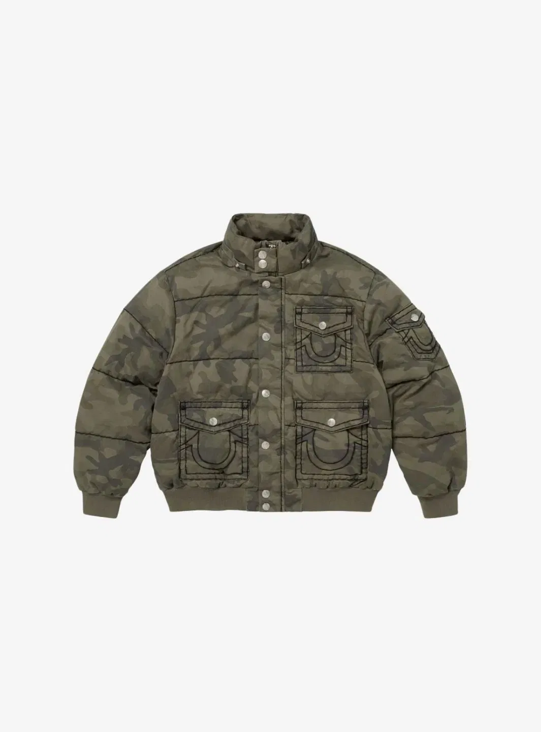 Supreme True Religion Puffer Jacket Olive Camo