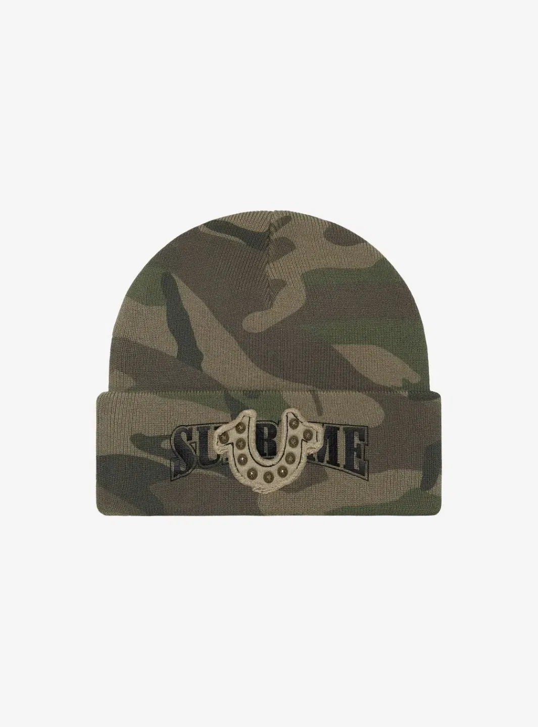 Supreme True Religion Beanie Olive Camo (FW25)