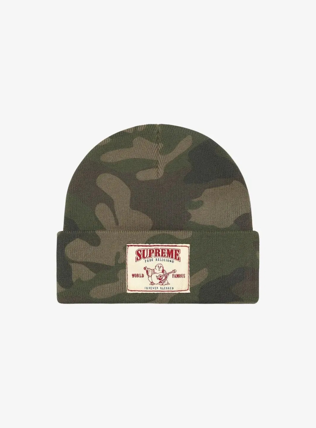Supreme True Religion Beanie Olive Camo (FW25)