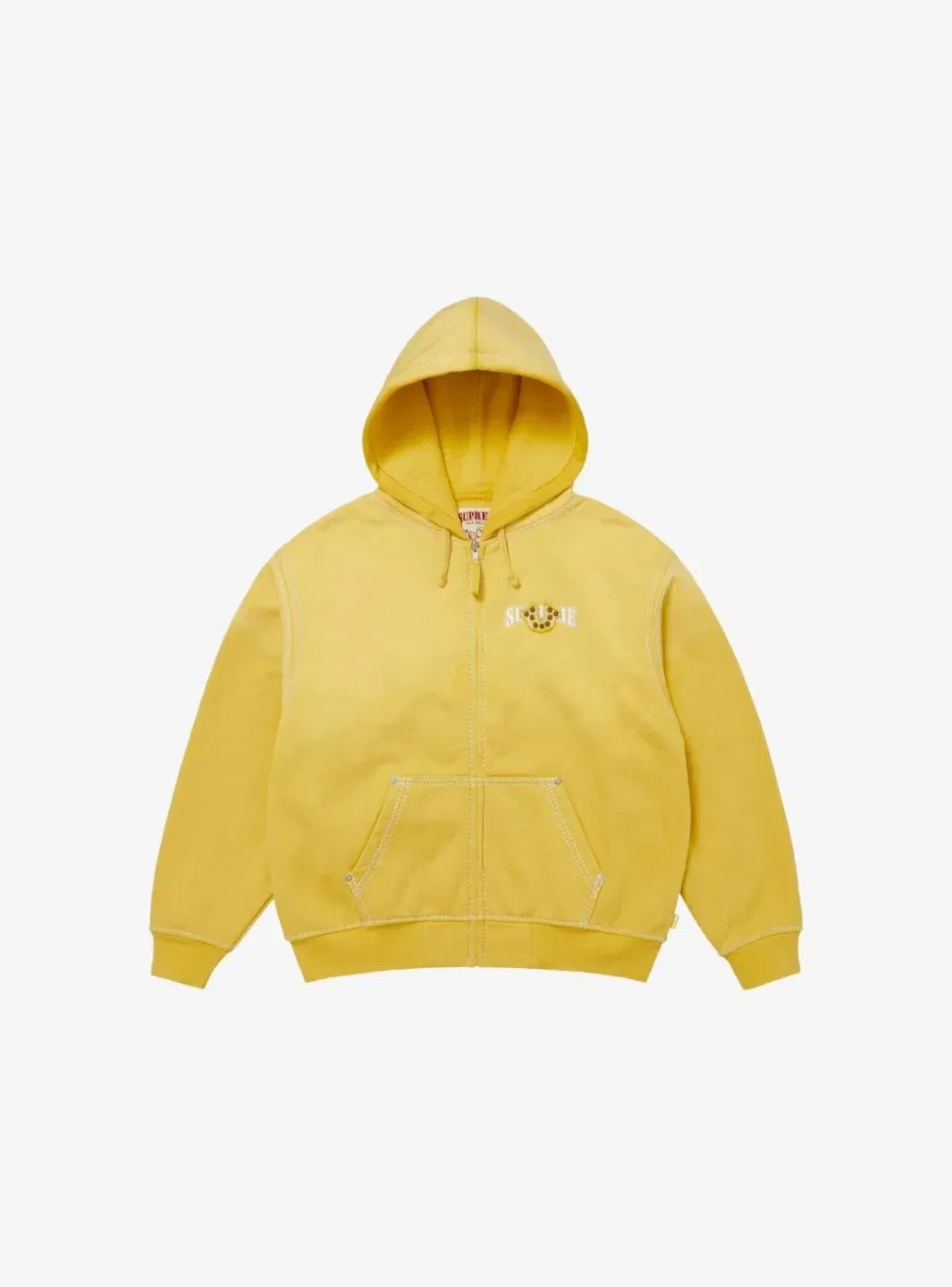 Supreme True Religion Zip Up Hooded Sweatshirt Yellow (FW25)