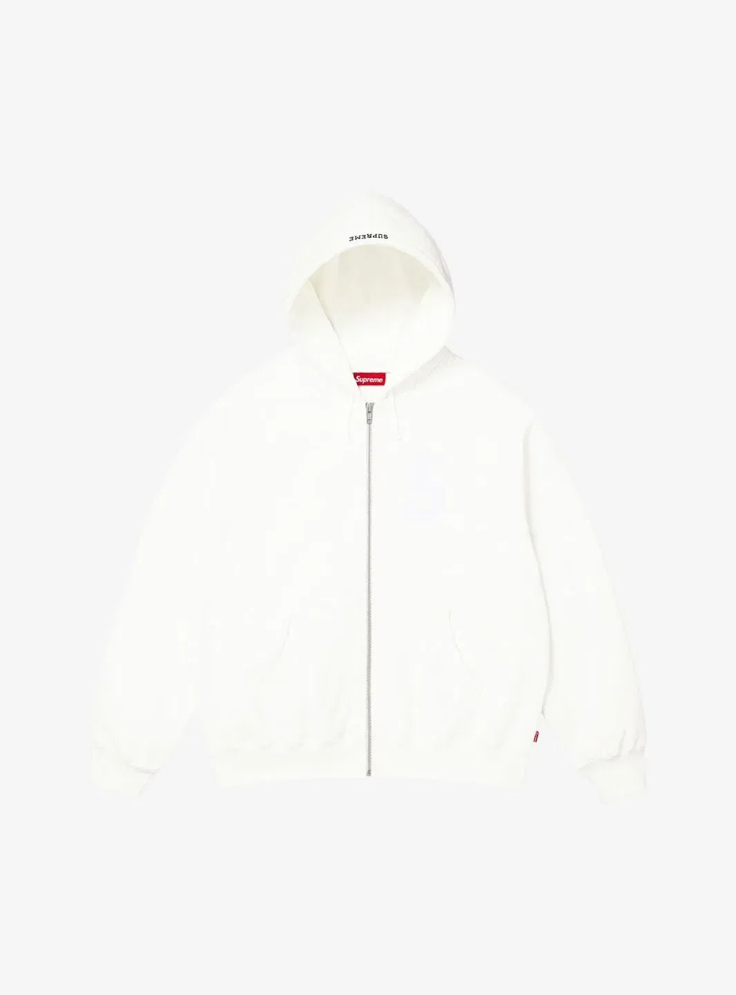 Supreme S Logo Zip Up Hooded Sweatshirt White (FW25)