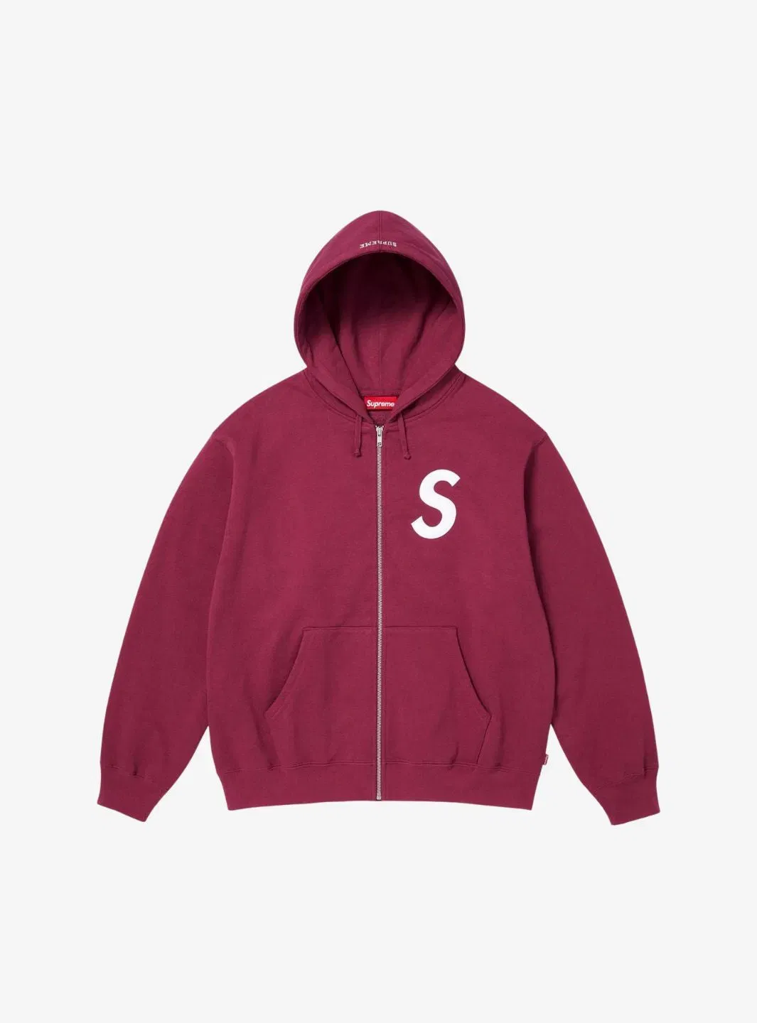 Supreme S Logo Zip Up Hooded Sweatshirt Red (FW25)