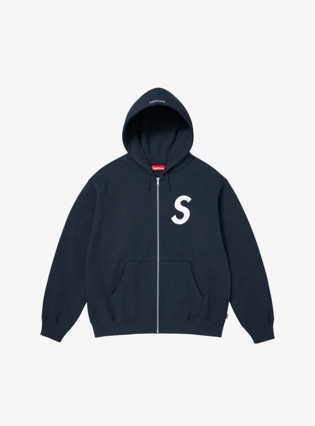 Supreme S Logo Zip Up Hooded Sweatshirt Navy (FW25)