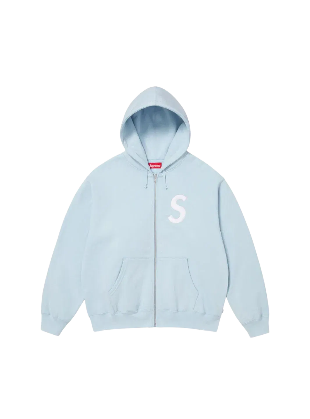 Supreme S Logo Zip Up Hooded Sweatshirt Light Blue (FW25)
