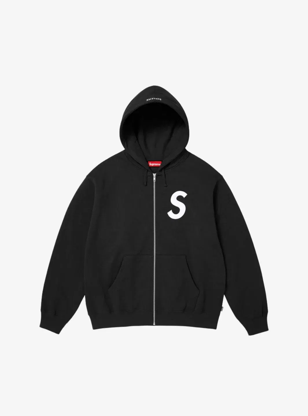 Supreme S Logo Zip Up Hooded Sweatshirt Black (FW25)
