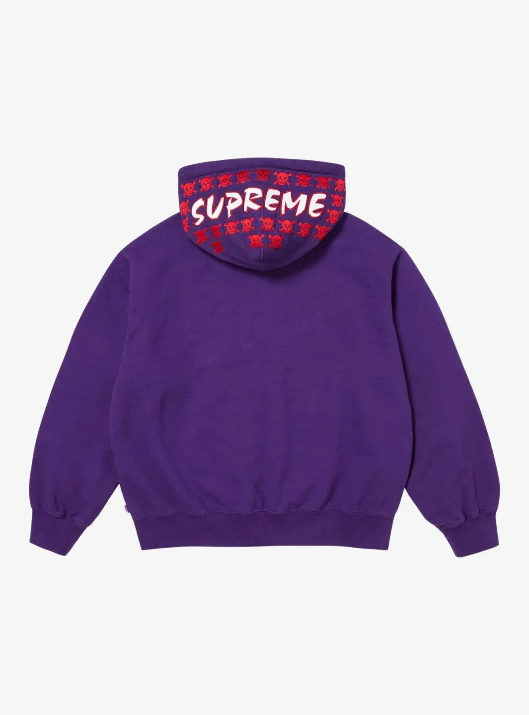 Supreme League Champs Zip Up Hooded Sweatshirt Purple