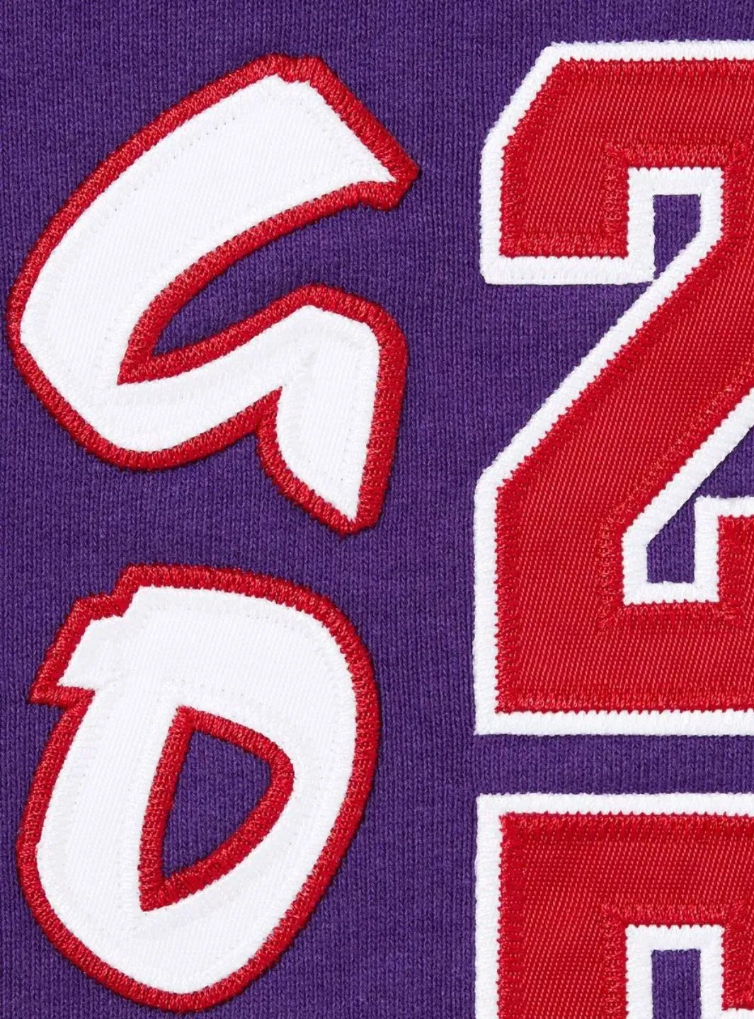 Supreme League Champs Zip Up Hooded Sweatshirt Purple