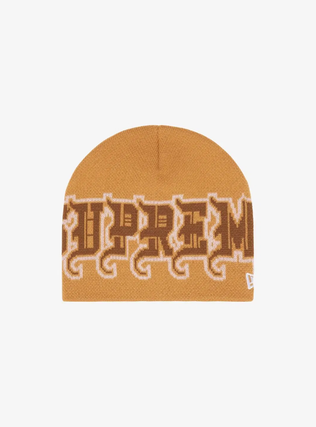 Supreme New Era Outline Beanie Brown