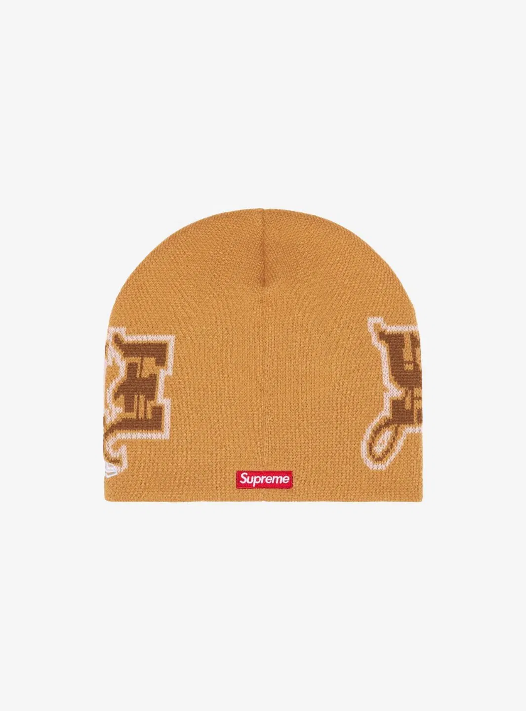 Supreme New Era Outline Beanie Brown