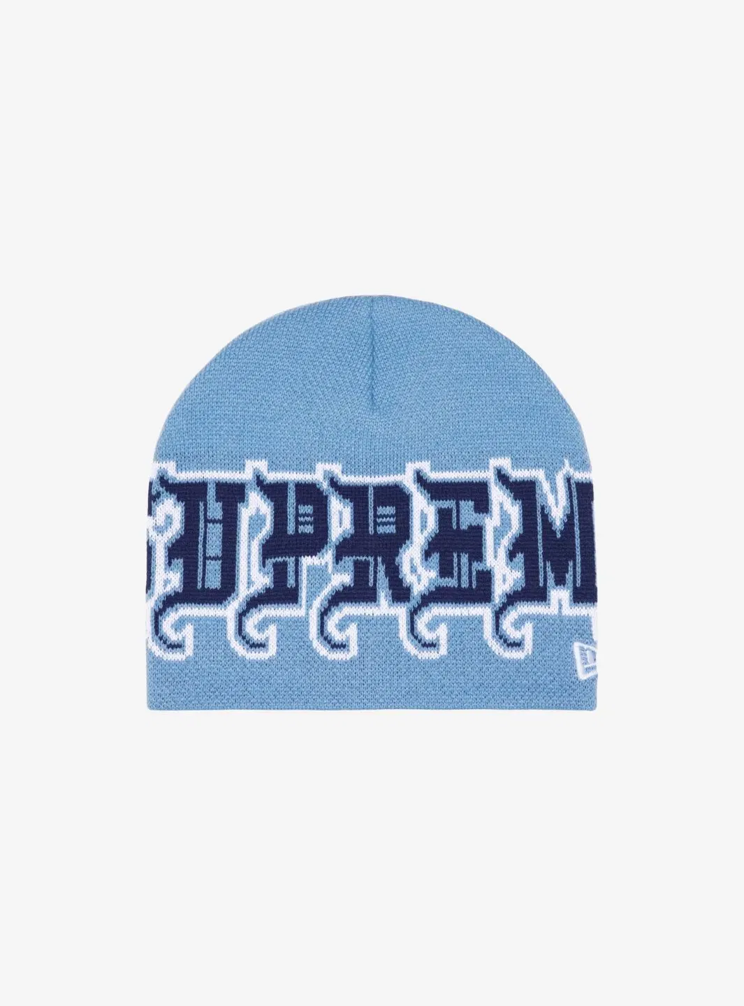 Supreme New Era Outline Beanie Light Blue