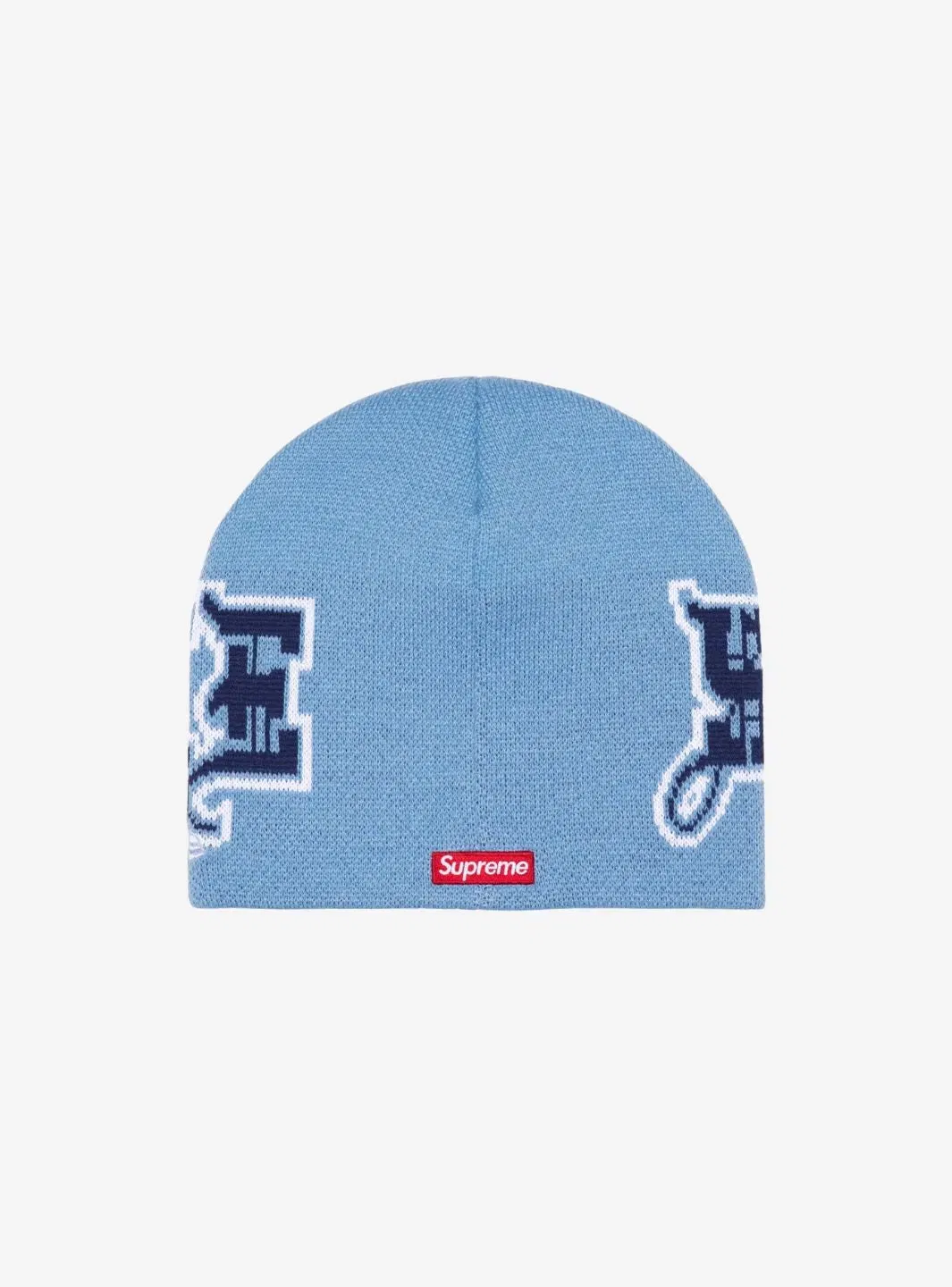 Supreme New Era Outline Beanie Light Blue