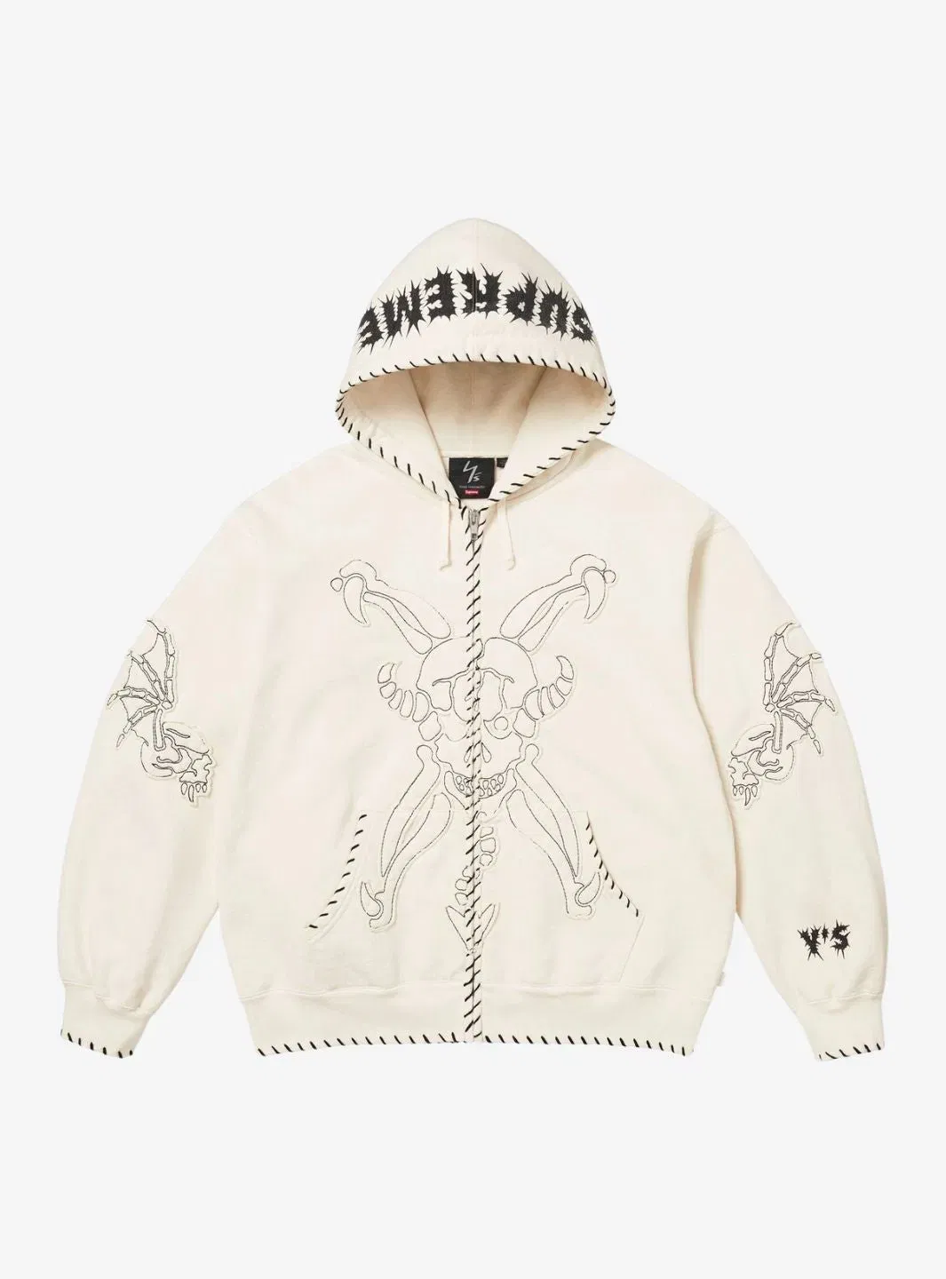 Supreme Y's by Yohji Yamamoto Zip Up Hooded Sweatshirt Natural