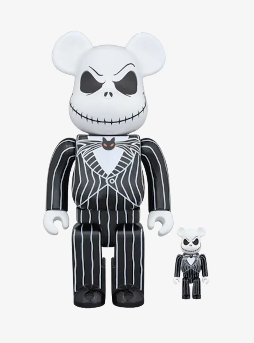 Bearbrick x Disney Tim Burton's The Nightmare Before Christmas Jack Skellington 100% & 400% Set