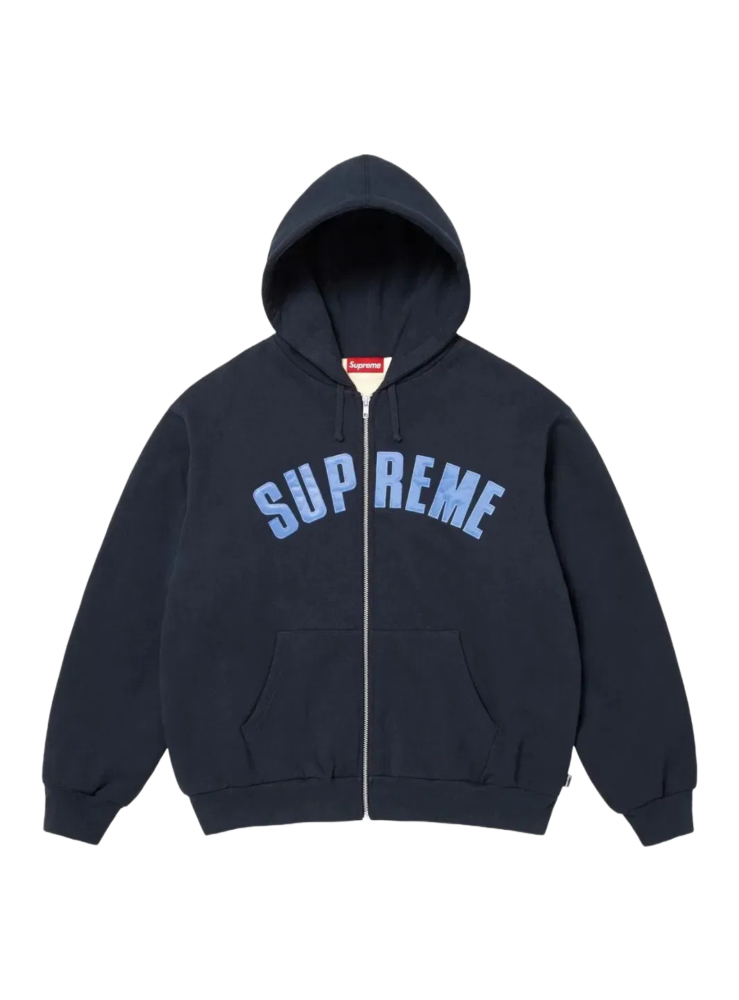 Supreme Arc Thermal Lined Zip Up Hooded Sweatshirt Navy