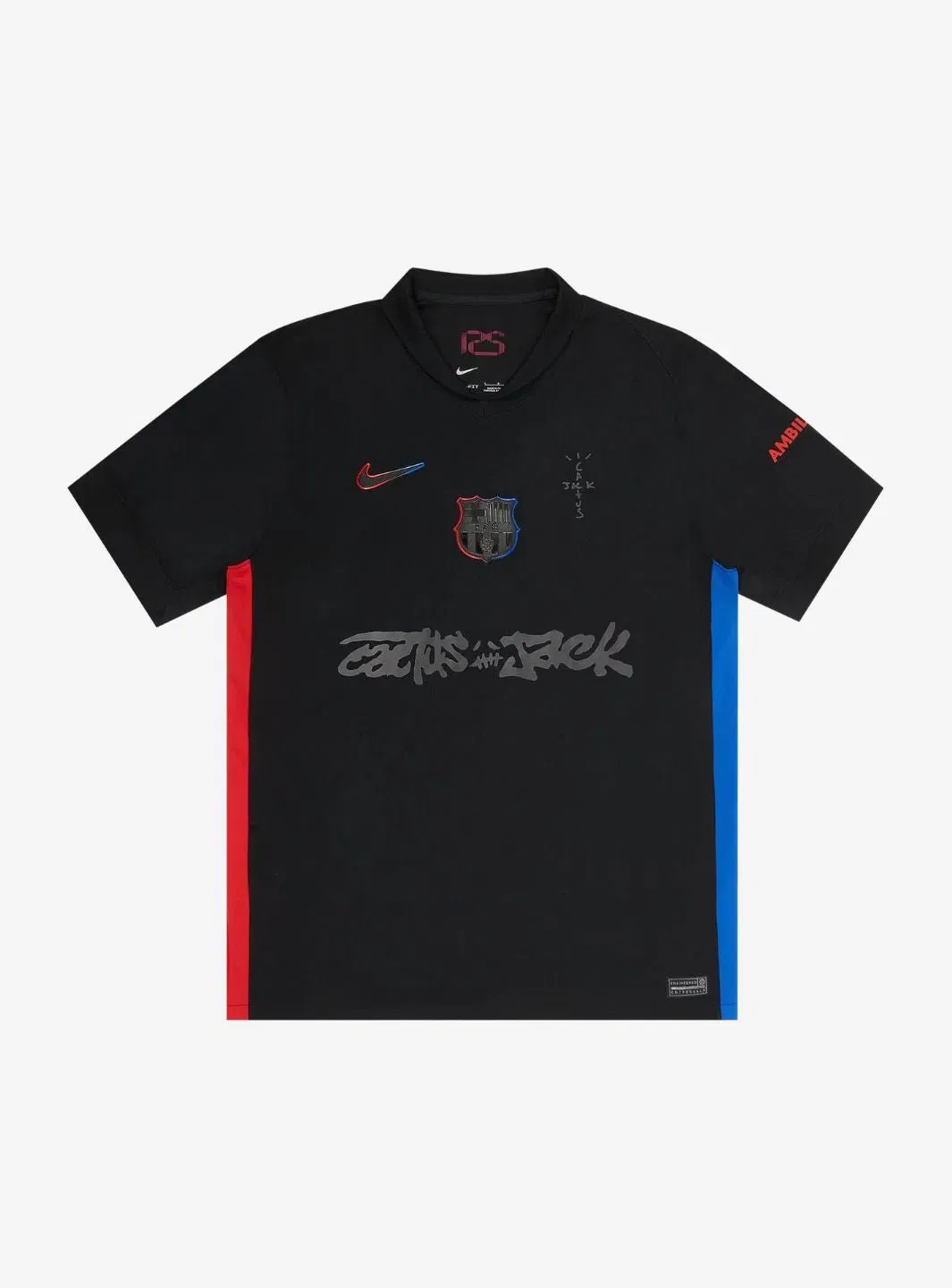Cactus Jack Travis Scott x FC Barcelona 2024/25 Match Away Cactus Jack Jersey Black