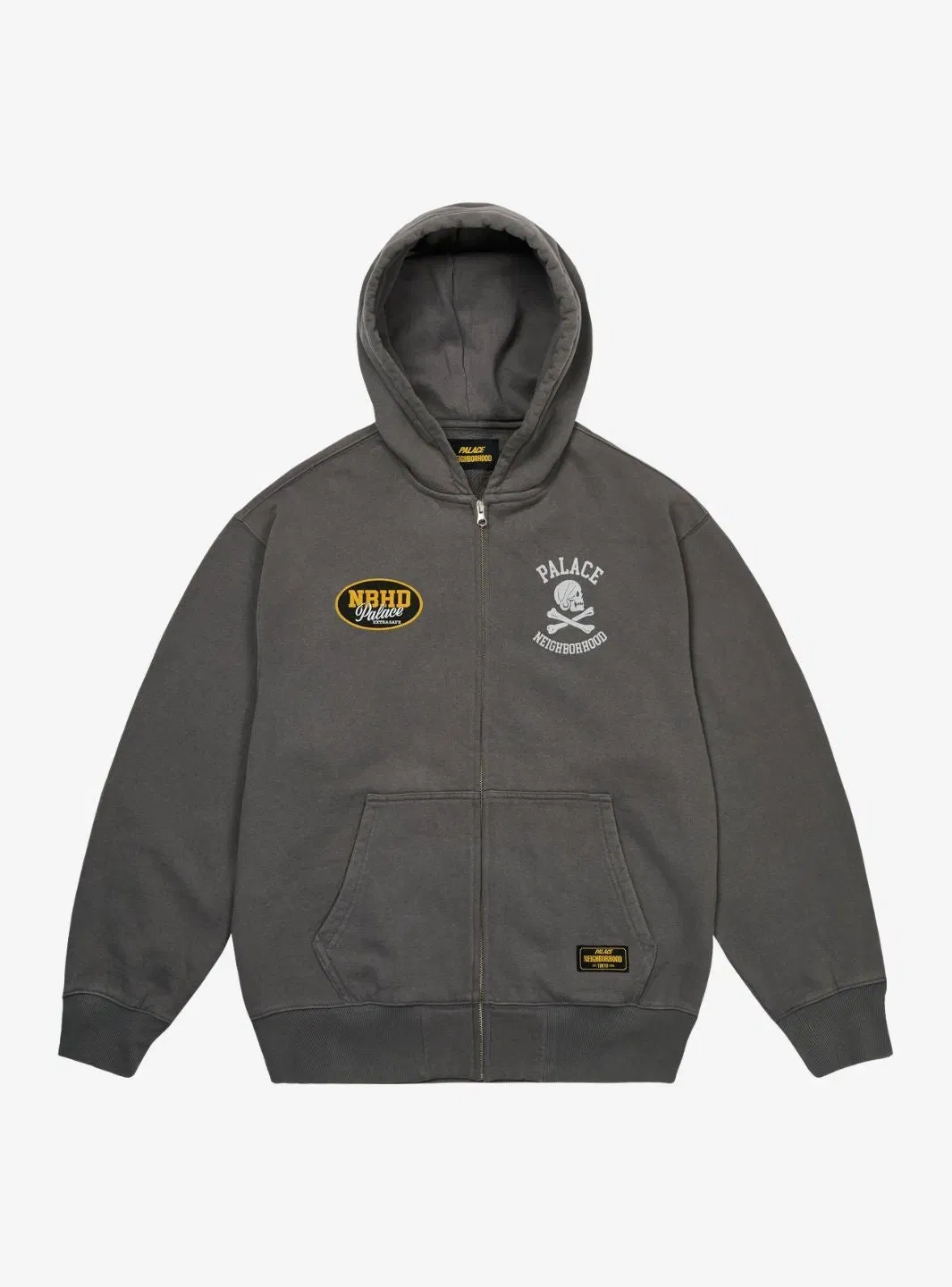Palace Skateboards Palace x Neighborhood Skull Zip Hoodie Charcoal