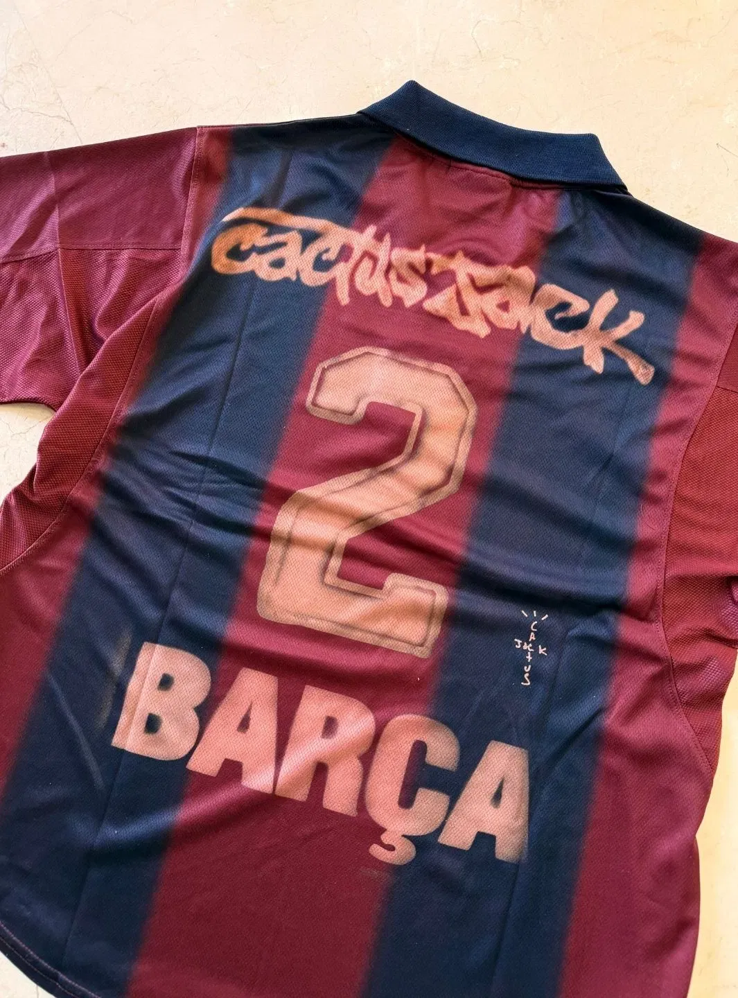 Cactus Jack Travis Scott x Nike x FC Barcelona Retro 2000/01 Home Skeleton Jersey Multicolor