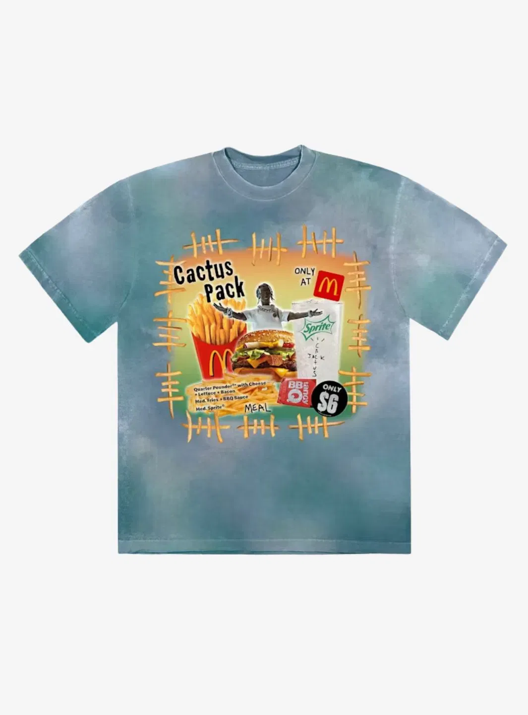 Cactus Jack Travis Scott x McDonald's Cactus Pack Vintage Bootleg T-Shirt Multi