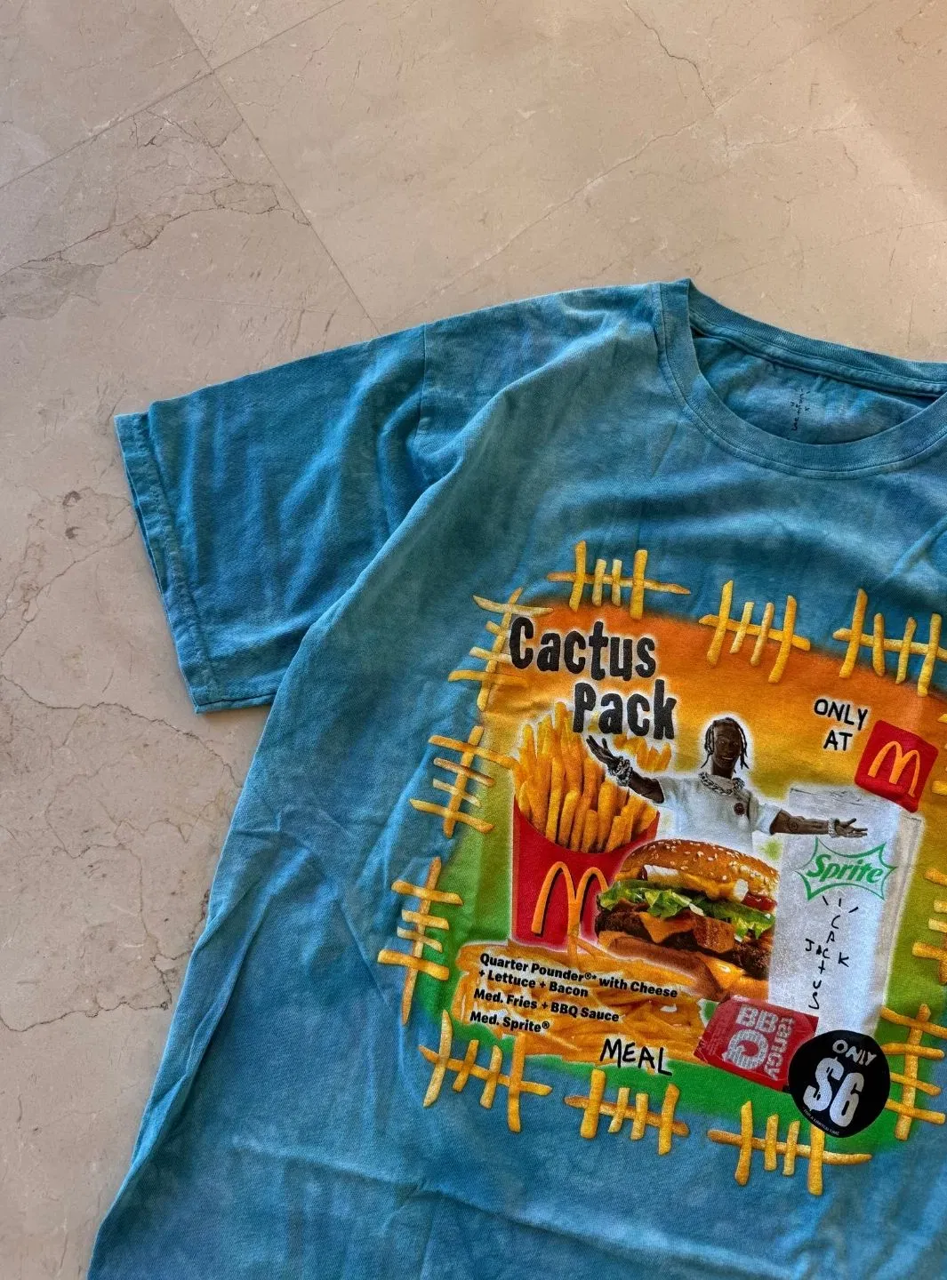 Cactus Jack Travis Scott x McDonald's Cactus Pack Vintage Bootleg T-Shirt Multi