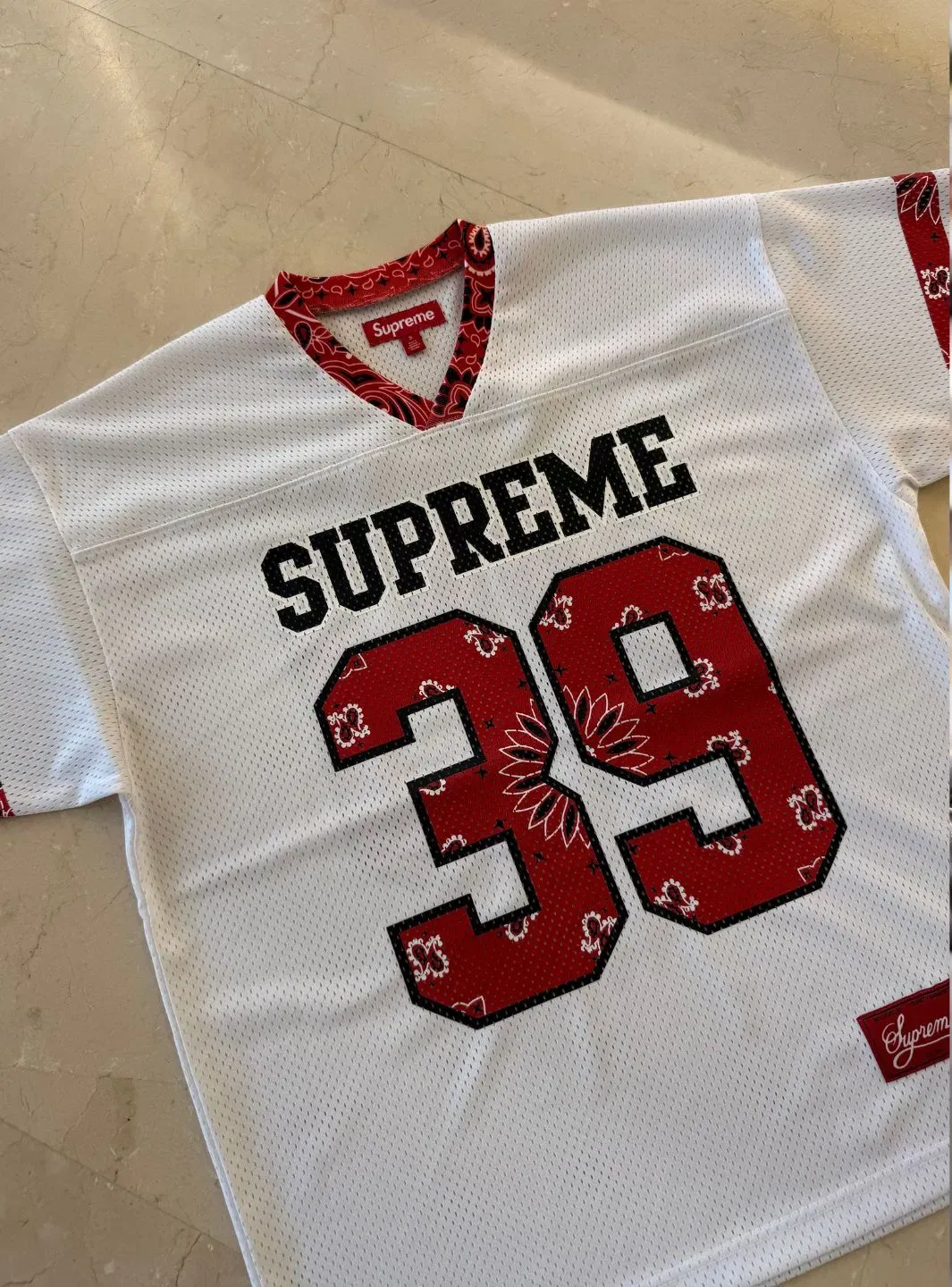 Supreme Bandana Football Jersey White