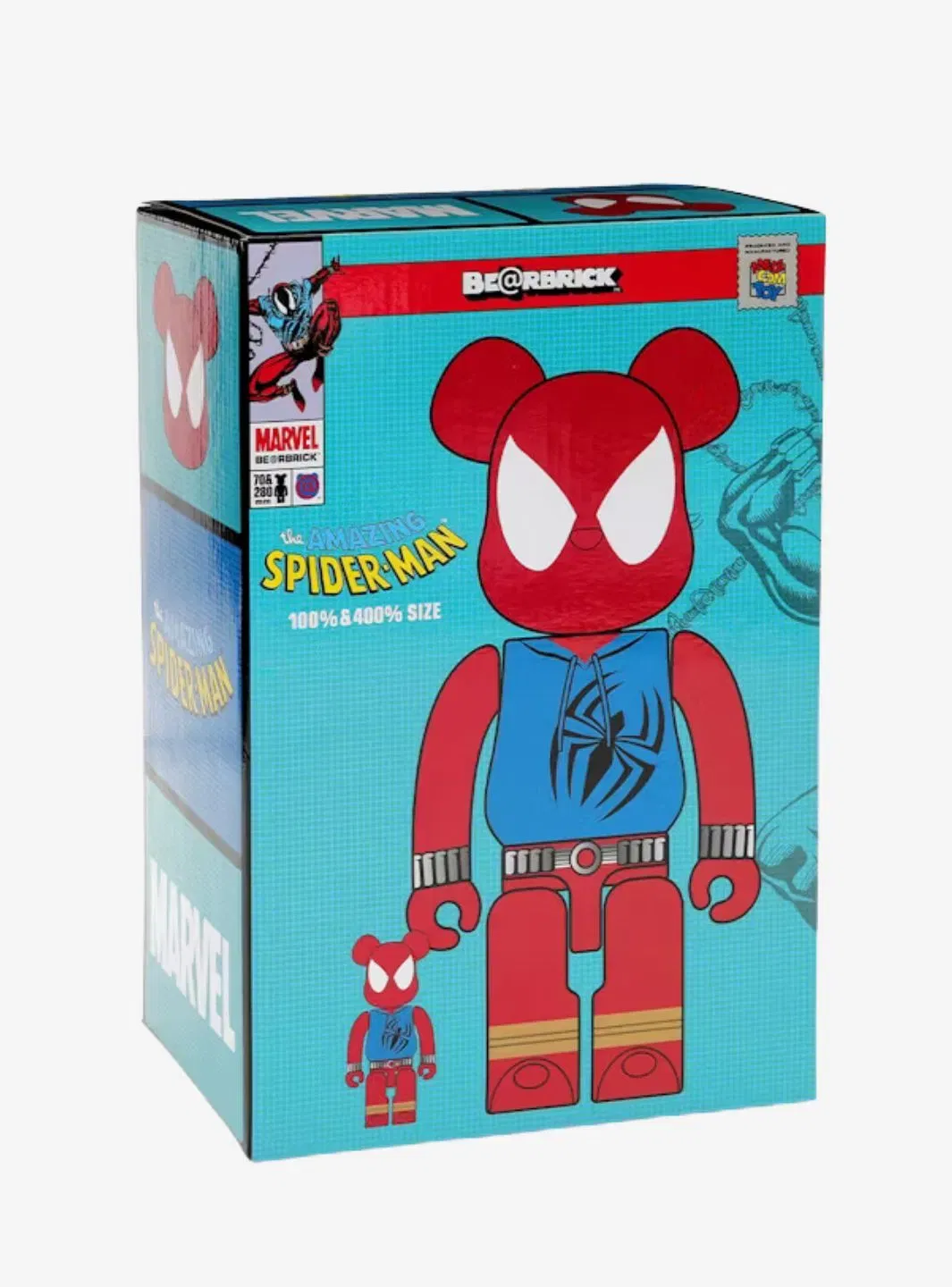 Bearbrick x Marvel Spider-Man Scarlet Spider 100% & 400% Set