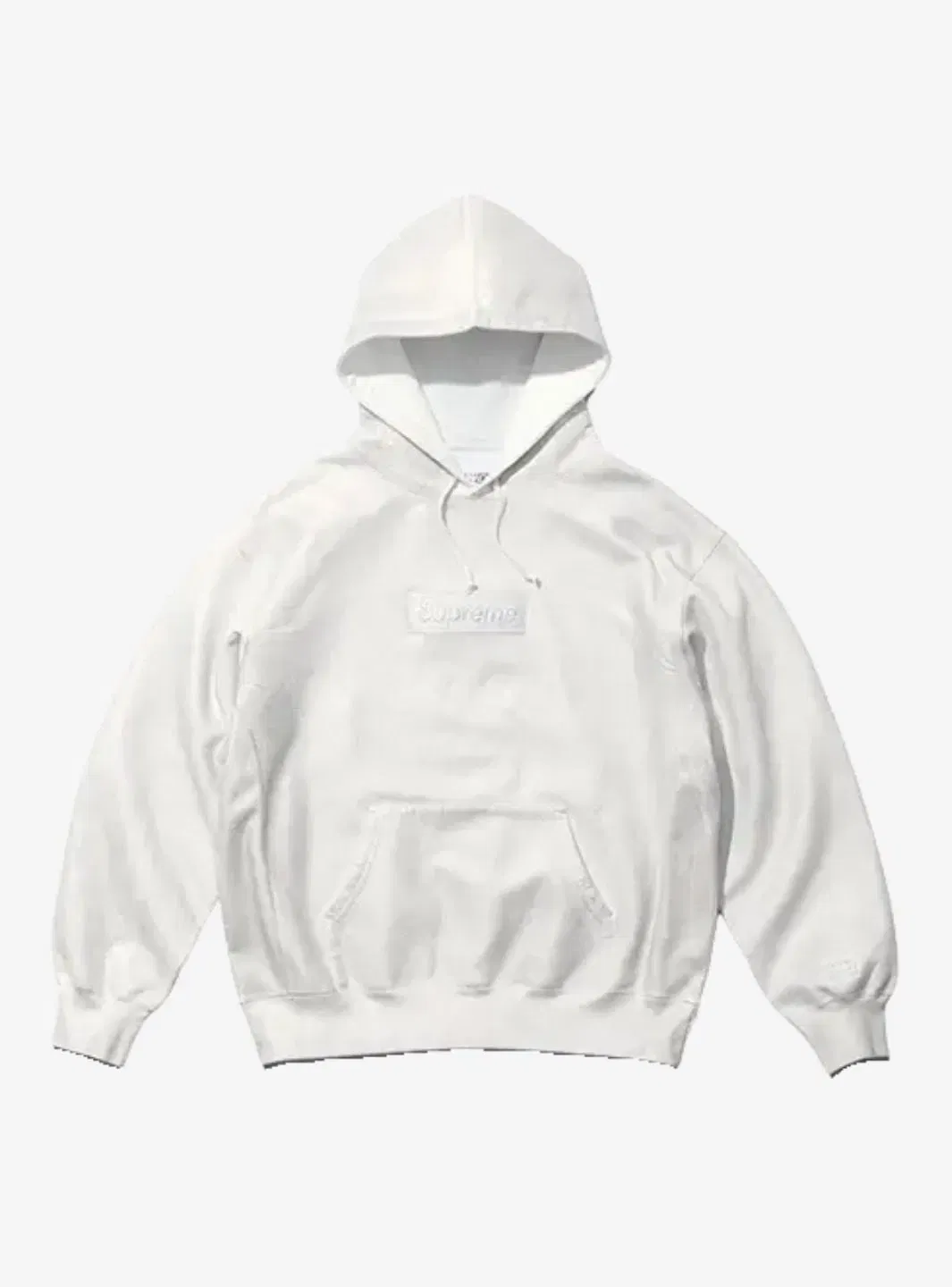 Supreme MM6 Maison Margiela Foil Box Logo Hooded Sweatshirt White