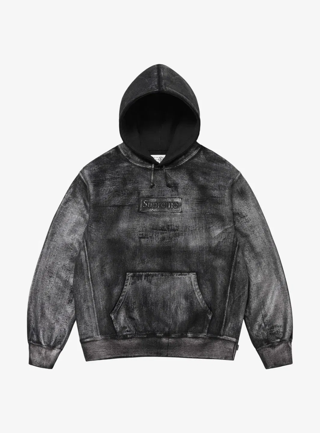 Supreme MM6 Maison Margiela Foil Box Logo Hooded Sweatshirt Black