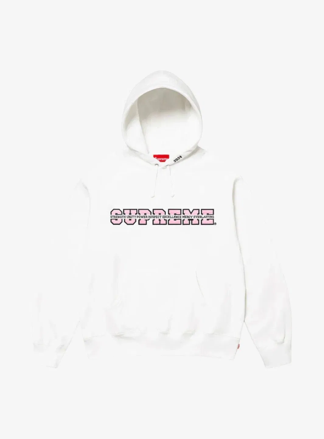 Supreme Collegiate Acronym Hooded Sweatshirt White