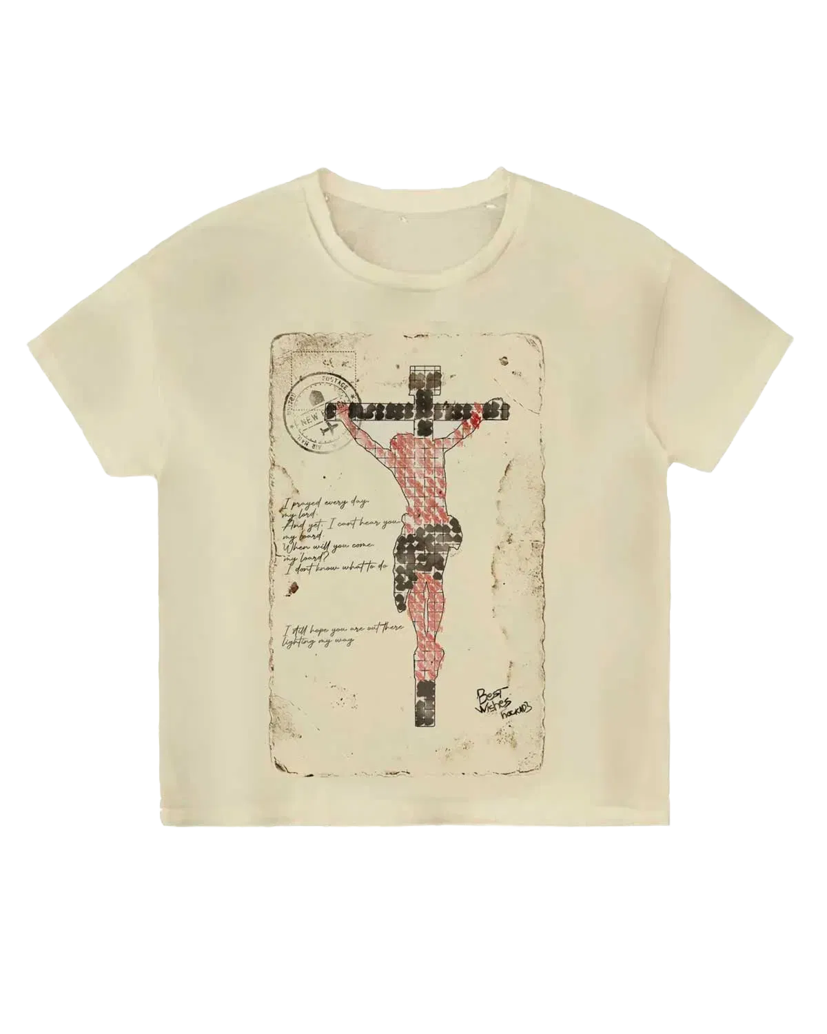 Bravest Studios Postcard Jesus Tee Cream