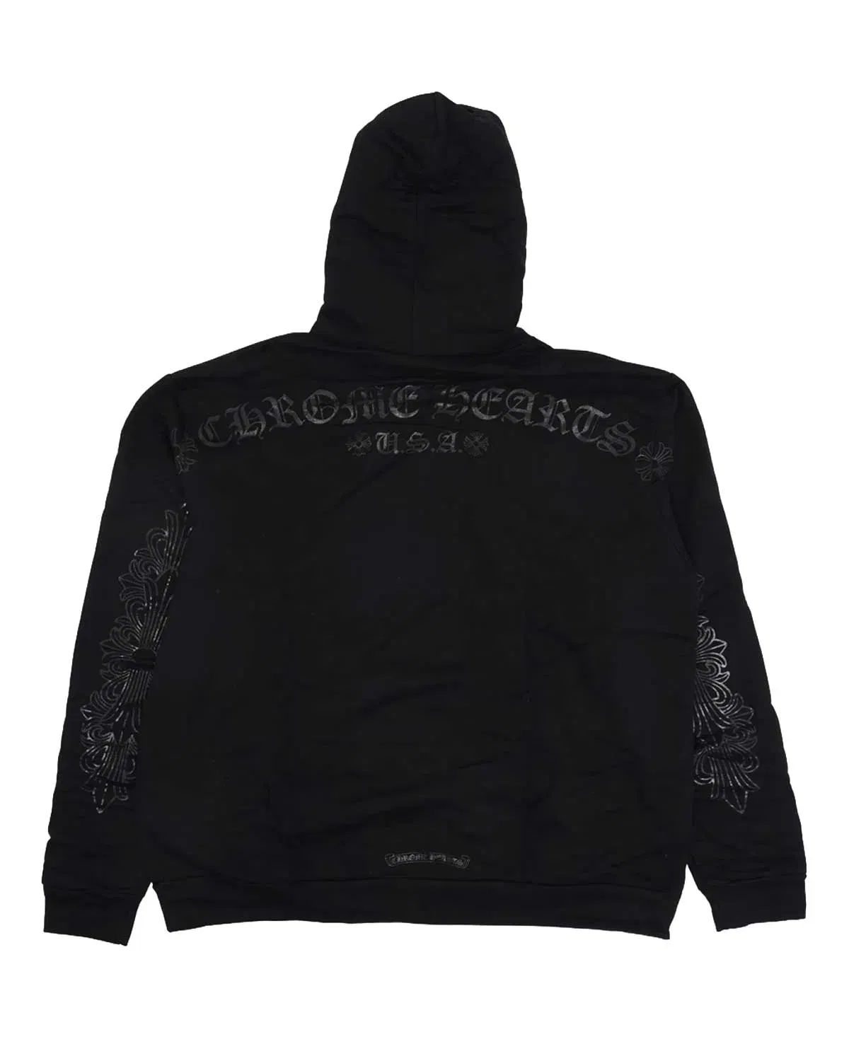 Chrome Hearts Tonal Horseshoe Logo Pullover Hoodie Black