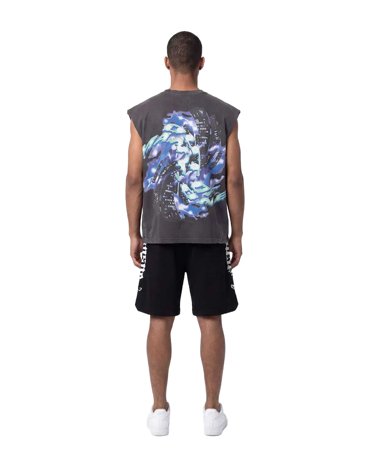 Godspeed Liberty Tears Sleeveless Tee Grey