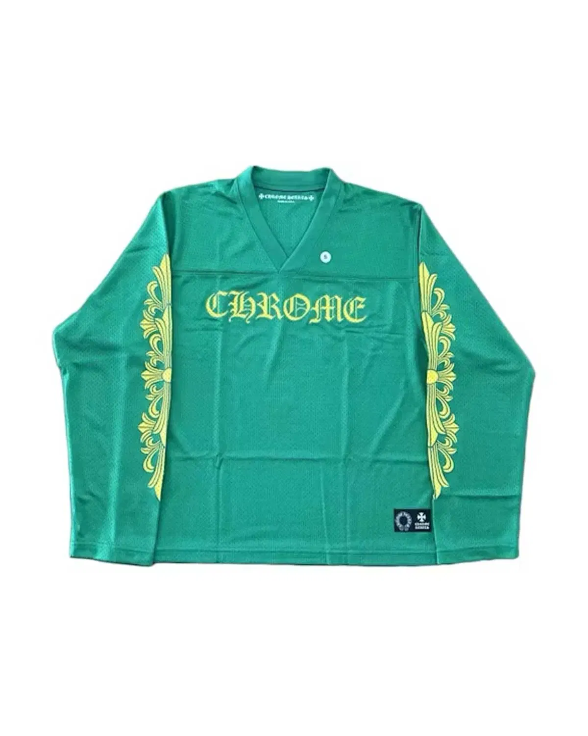 Chrome Hearts Mesh Green/Yellow L/S Jersey